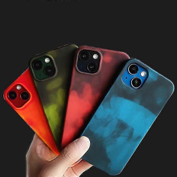 Fargeskiftende termisk mobilskall til iPhone (blå, iPhone 13 Pro Max)