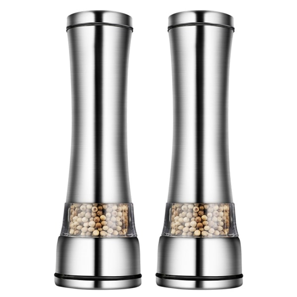 Premium Stainless Steel Salt and Pepper Grinder Set - Pepper Mill and Salt Mill, Spice Grinder with Adjustable Coarseness