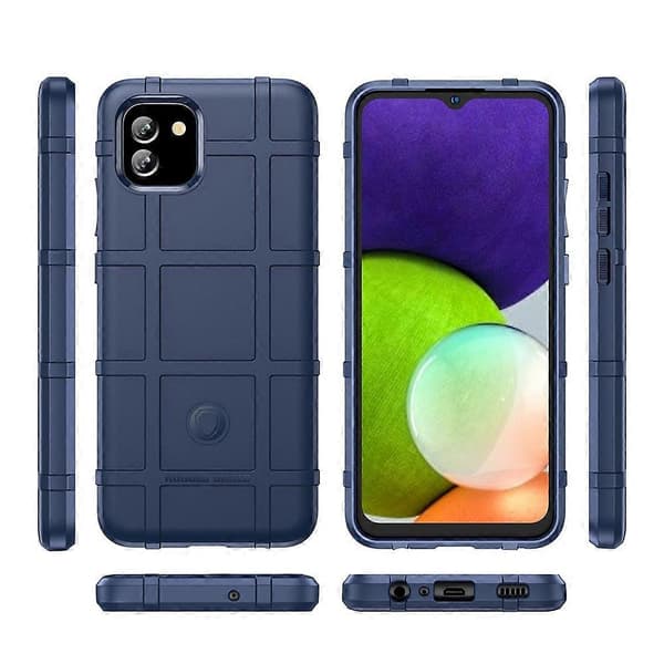 Fullt dekkende støtsikkert TPU-deksel til Samsung Galaxy A04e (blå)
