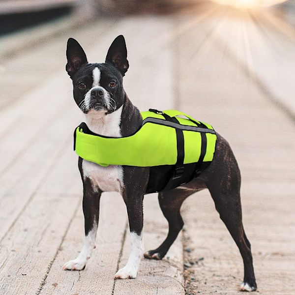 Hunde redningsvest redningsvest for hunder bærbar oppblåsbar redningsvest for små / mellomstore / store hunder, grønn-M