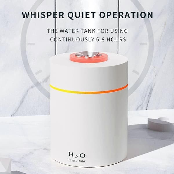 Mini luftfukter, luftfukter hjemmekontor bil luft aroma diffuser sprøyte (hvit)