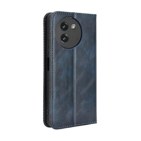 Magnetic Buckle Retro Texture Leather Phone Case (Blue, For Doogee Note 59 / Note 59 Pro)