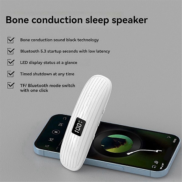 Luujohde Bluetooth-kaiutin Langaton uniavustin Soundbar LED-näytöllä Tukee TF-kortin toistoa