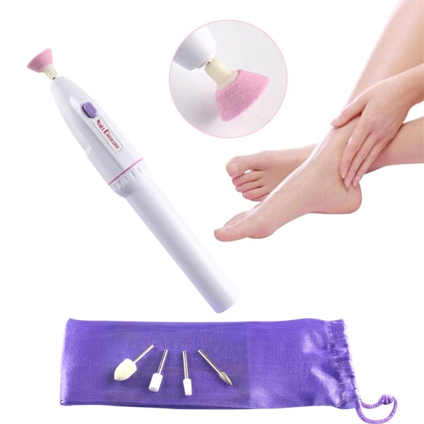 Elektrisk nagelfil nagelkonstfil elektrisk manikyrset, bärbar nagelbuffer nagelslipningssats multi(5 i 1)