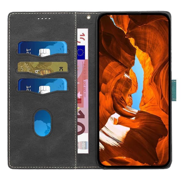For Honor X6b 4G Leather Case Grid Splicing Stand Wallet Phone Case (Style D)