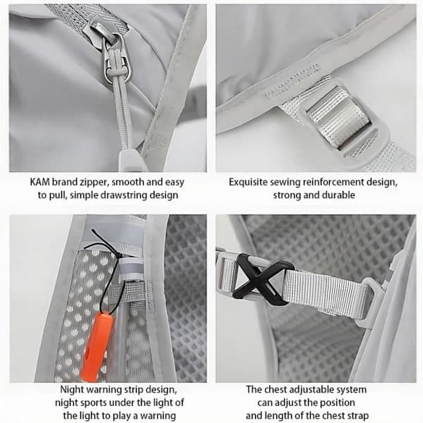 Hydration Backpack Hydration Belt Hydration Pack Running Vest for Outdoor Trail Marathon Hiking Black Black