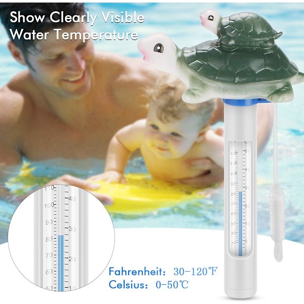 Flydende pooltermometer, flydende pooltermometer med reb, udendørs baby pooltermometer