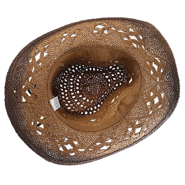 Sceneforestilling Stråhat Western Cowboyhat 3 Stk Unisex Kaffe