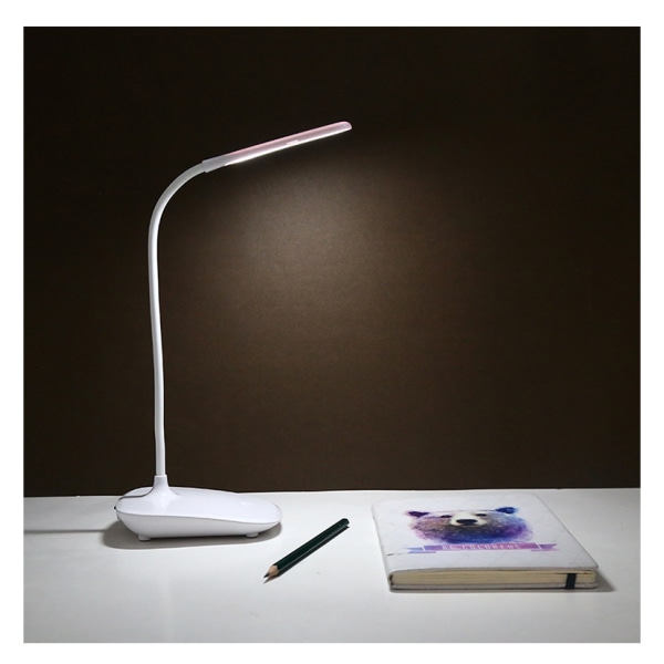 Sladdlös lampa Gladle LED-bordslampa, batteridrivna bordslampor, uppladdningsbar dimbar läslampa med timer (vit)