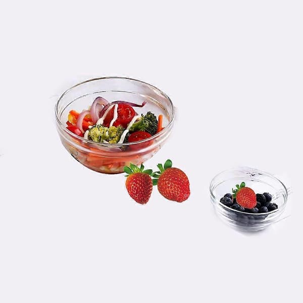 4 stk. klare dessertskåler i glass, stabelbare miniserveringskopper for pudding, iskrem og snacks