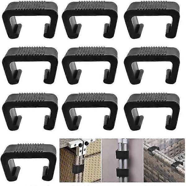 8 stk. Udendørs Havemøbler i Flet Justerings Sofa Rattan Stol Sofa Fastgørelsesclips Sektionsforbinder Dekoration Håndværk Card slot 4.3cm