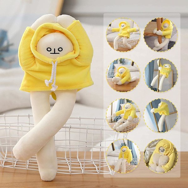 Gosig bananman leksak, 16 tum konstig bananman docka med magnet, rolig poserbar dekompressionsleksak plyschdjur docka presenter (grön)