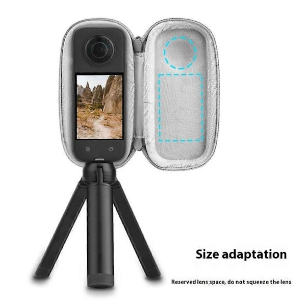 Typ B BRDRC Förvaringsväska i PU för Insta360 X3/One X2/One X Actionkamera, Skyddande Väska Style A