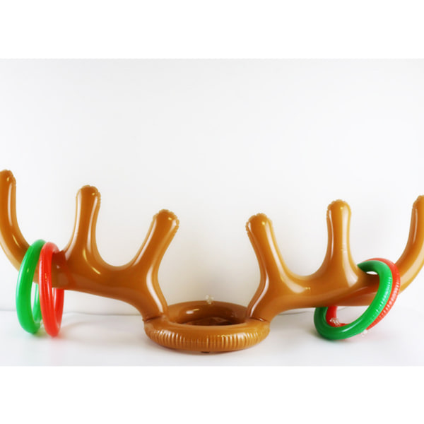 Kastspel för renhorn, kastspel för uppblåsbara ringar, interaktiva julkalasspel för familjen
