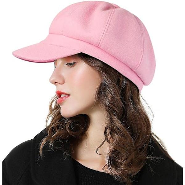 Dame Beret Newsboy Hat Fransk Uld Cap Klassisk Efterår Forår Vinter