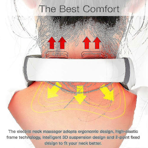 Sladdlös Nackmassager Smärtlindring Intelligent Bärbar Djupvävnads Triggerpunktsmassager