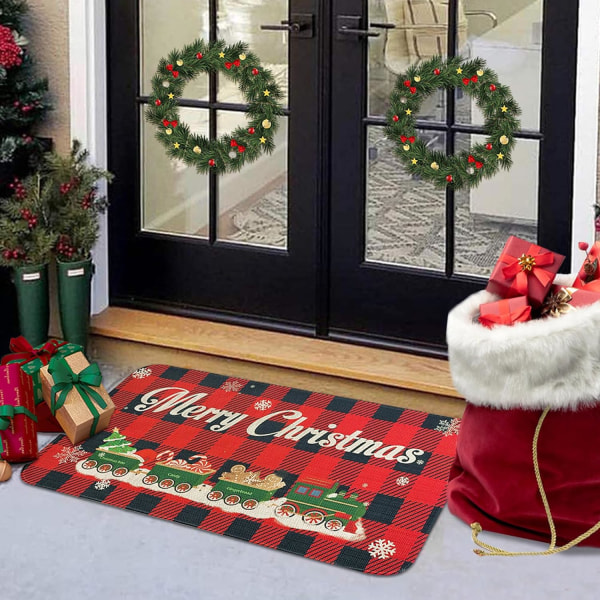 Buffalo pläd jul dekorativ dörrmatta (30"x17",röd), säsongsbetonad vinter  jul lastbil dörrmatta låg profil golvmatta främre dörrmatta Indoo e1ba |  Fyndiq