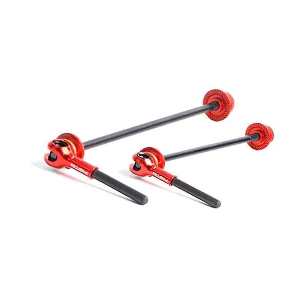 Mountainbike Titaniumlegering Quick Release Kulfiber Titaniumaksel Quick Release Håndtag (rød)