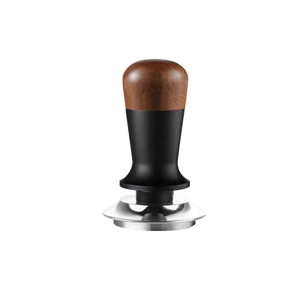 51 mm kaffetamper i rustfrit stål med fjederfunktion og anti-offset flad bund til espresso