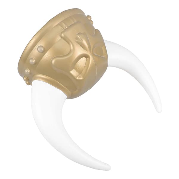 Voksen Viking Horned Plasthat til krigerkostume