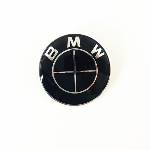 BM-W Emblem Moottorikupu Logo Täysin Musta