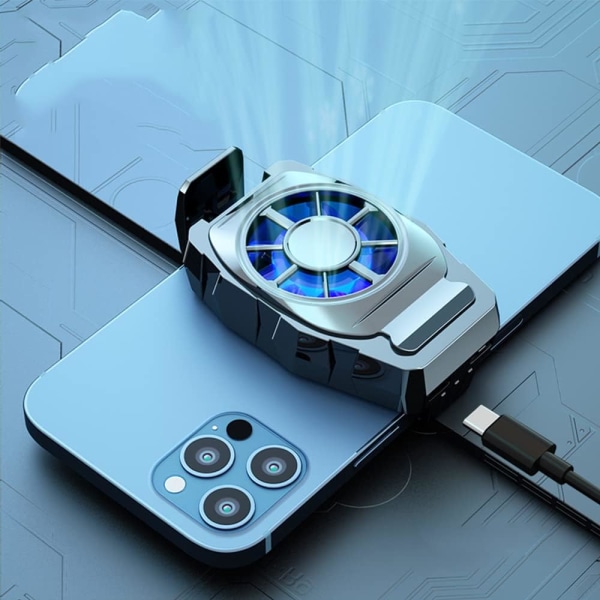 Snabbladdning Mute Mobiltelefonkylare för spel eller watch på videor Värmeavledning, kompatibel med 4-6,7 tums mobiltelefon