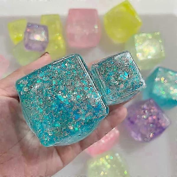 Fidget Legetøj Squishy Stress Terning, Kæmpe Stressbolde til Børn Voksne Squishy Angst Stressaflastning Is Fidget Terning Sukkerbolde, Sensorisk Legetøj H