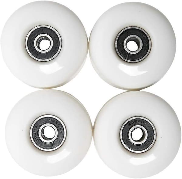 Skateboardhjul och kullagerset 54mm Skateboard Tips (Set om 4), Vit