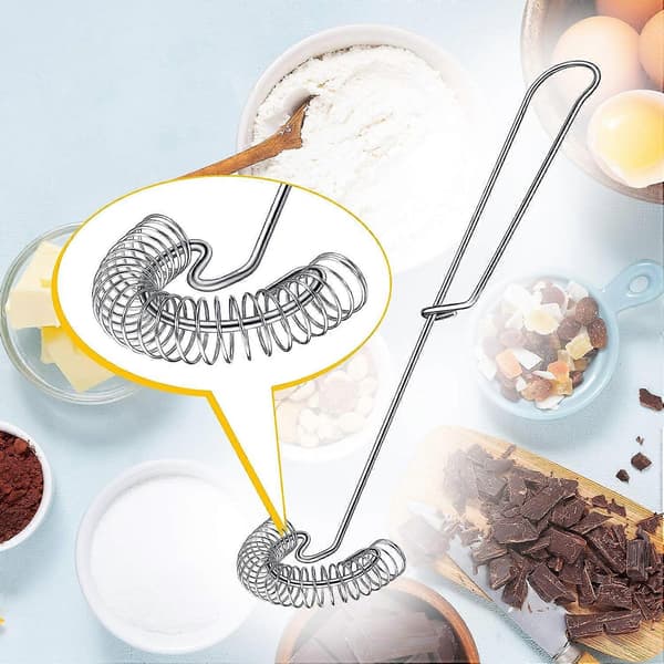 Flat visp håndholdt rustfritt stål tråd eggvisp liten visp flat spiralfjærvisp eggeskummer