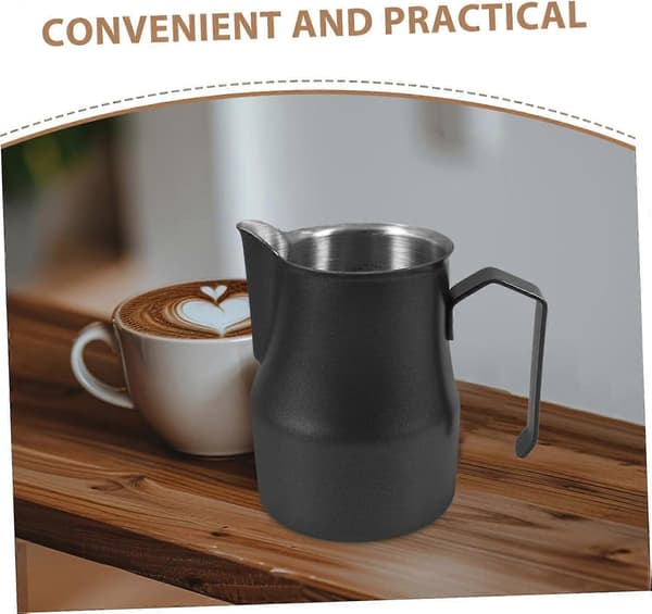 Mælkeskummerkande med præcisionsstuds i rustfrit stål til latte art, espresso og cappuccino