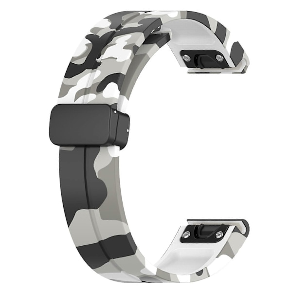 Tyyppi H Garmin Fenix 7/Forerunner 965/955/945/935 kellon ranneke musta solki 22mm Camouflage Style D
