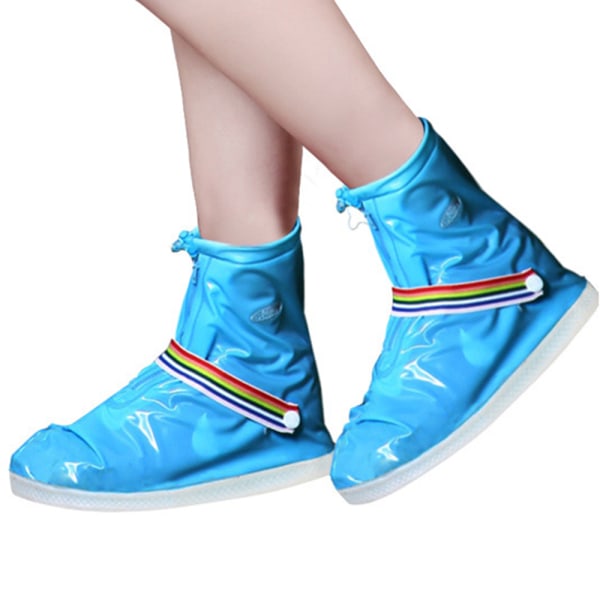 Regnskoöverdrag Vattentäta skor 1 par Slip Cykelöverdrag, blå, XL