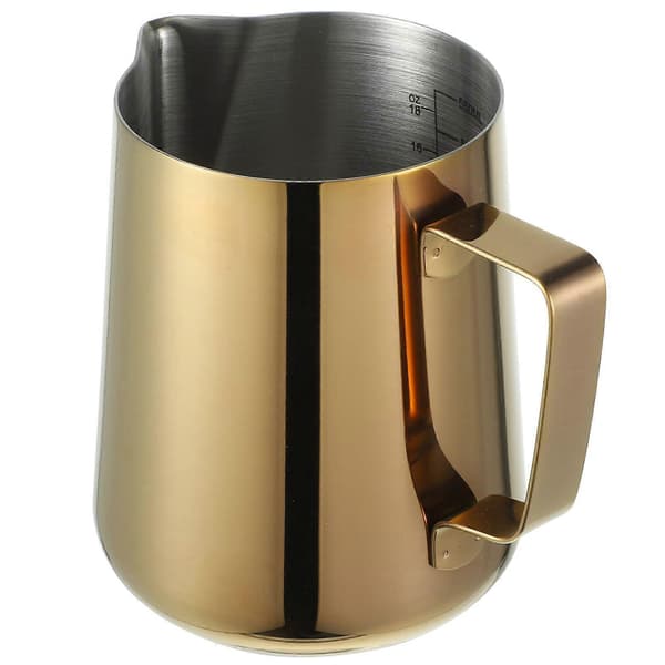 Mælkekande i rustfrit stål med skala, smal tud til Latte Art og espressomaskiner