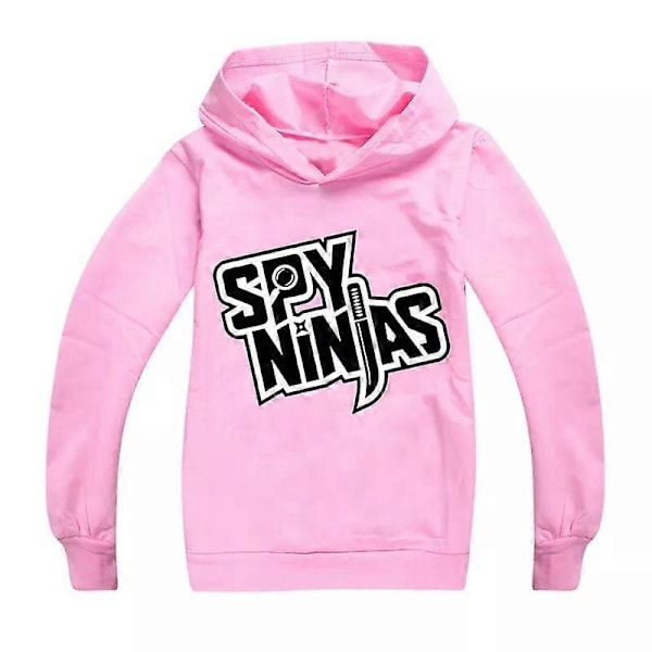 Ny Spy Ninja Hoodie för Pojkar och Flickor, Casual Långärmad Tröja med Huvtröja för Barn Pink 4-5Years