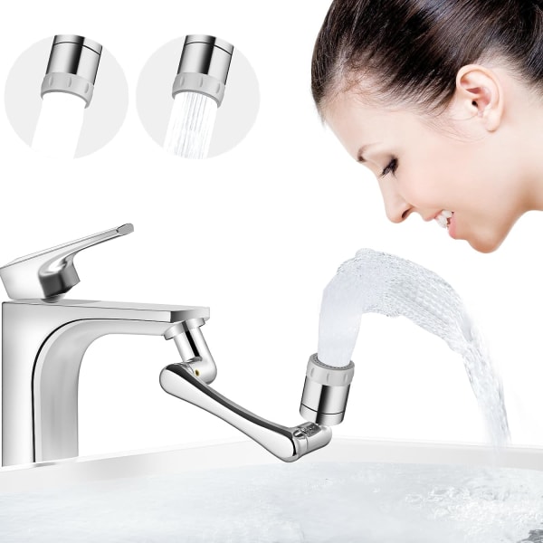 Faucet Extender 1440° Swivel,  Universal Faucet Aerator, 2 Mode Water Outlets, 1080°+360° Rotatable Kitchen Bathroom Sink Faucet Extension