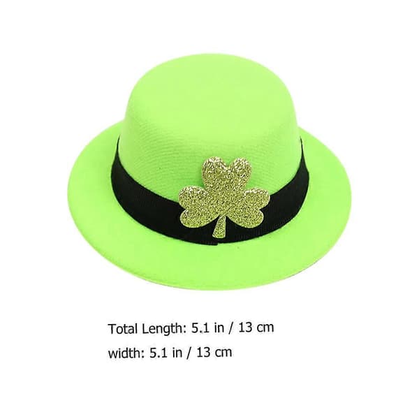 Morsomme hatter for voksne St. Patricks Day dekorasjon hodeplagg lysegrønn 2 stk