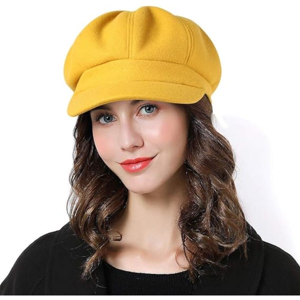 Kvinners Beret Newsboy Hat Fransk Ull Cap Classic Høst Vår Vinter