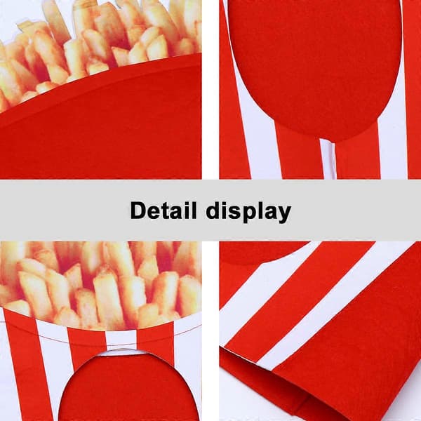 Festlue Morsom Pommes Frites-formet Hodeplagg til Dekor 3 Stk