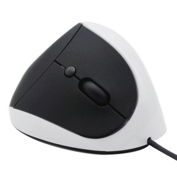 Wired Vertical Mouse, Small Ergonomic Mouse , Adjustable Sensitivity 800/1200/1600 DPI, 6 Buttons, [For Small Hands] - Black-White