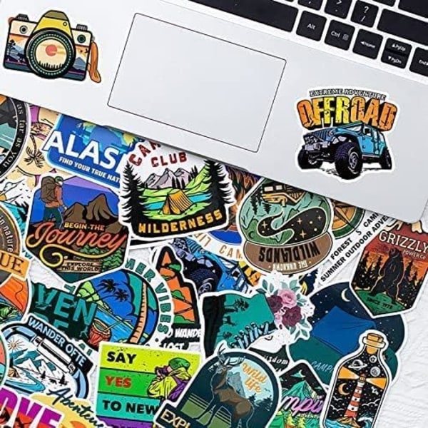 Udendørs klistermærker vandtætte 50 stk til vandflaske vinyl klistermærker sjove offroad klistermærker dekaler til camping voksne lastbiler jeep biler teenagere