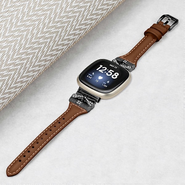 Tyyppi C Musta Solki Ranneke Fitbit Versa 3/4/Sense/Sense 2 Perhosliittimellä Älykellolle Style F