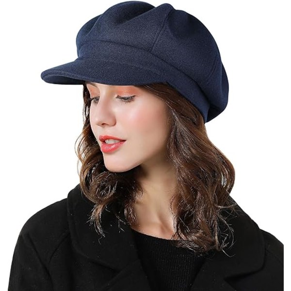 Kvinners Beret Newsboy Hat Fransk Ull Cap Classic Høst Vår Vinter