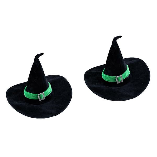 Velourhäxhatt för festdräkt 2 st Halloween maskeradaccessoar