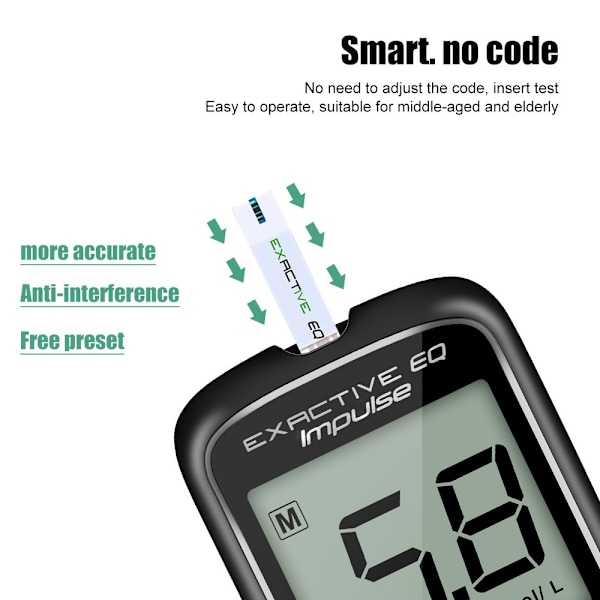 Verensokerimittari Diabetes-testisarja Verensokerimittari Testiliuskoilla (FMY)