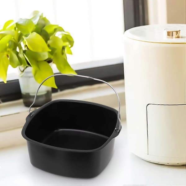Airfryer Kageform Non-Stick Bageplade til Ovn Mikrobølgeovn 7 8 Tommer Rustfri Aluminium