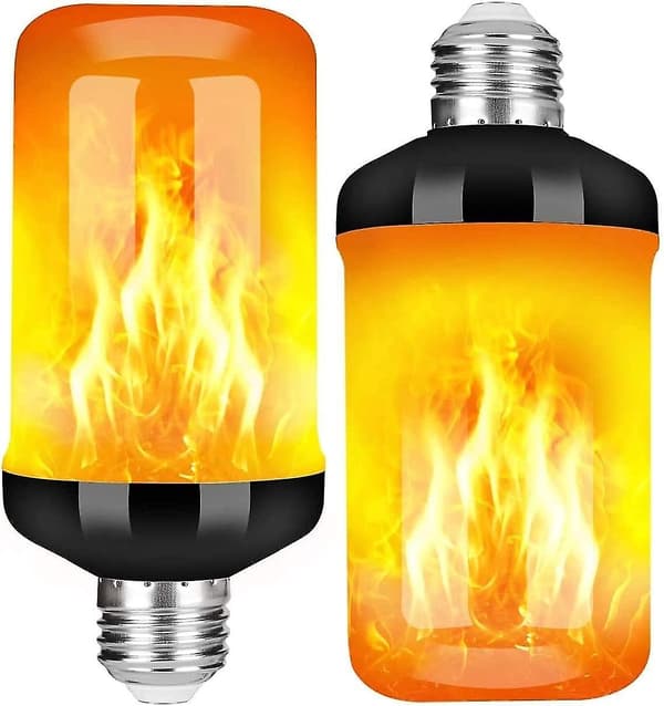 Flame Light Bulb, E27 5w LED Flame Effect Bulb with 4 Lighting Modes, Indoor and Outdoor Decorative