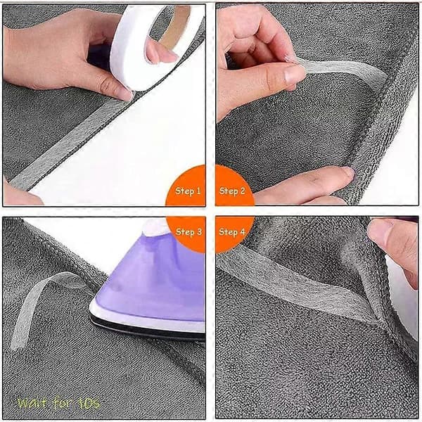 70 yards Double-sided Adhesive Fabric Tape Patchwork Interlining Iron-on Melt Omentum DIY Garment Accessories White/Black