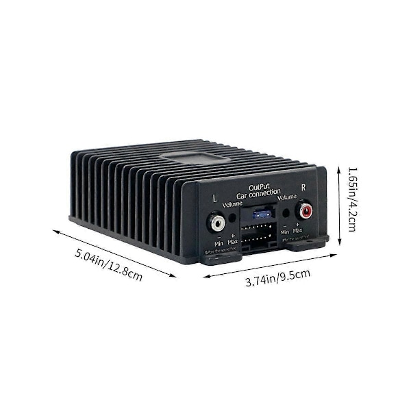 4-kanals 50W bilstereo forstærker Mini digital lydforstærker med fremragende varmeafledning til bil