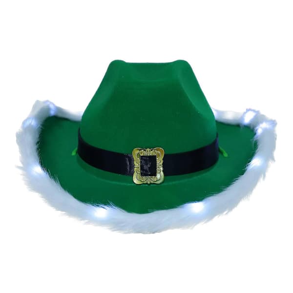 Cowboyhatt irsk lue til St. Patrick's Day-tilbehør