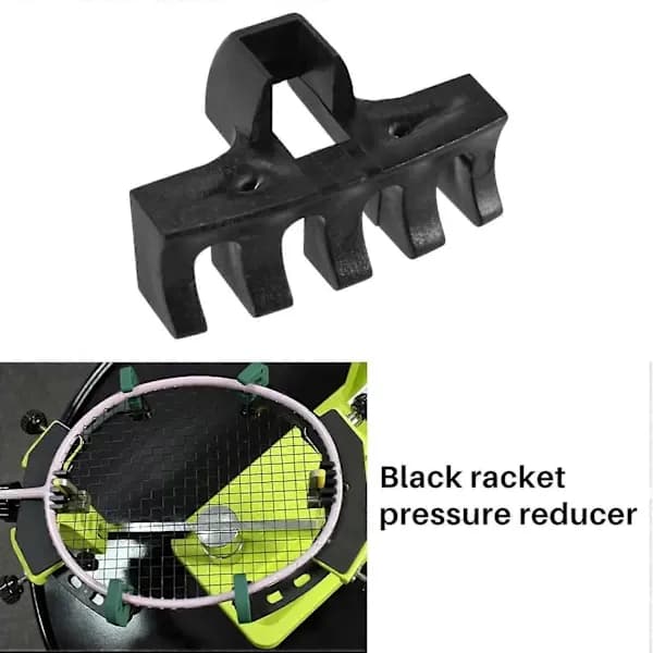 4 pcs Badminton Racket Stringing Machine Tools Rackets Pressure Reducer Load Spreader Adapter Mount Black and White